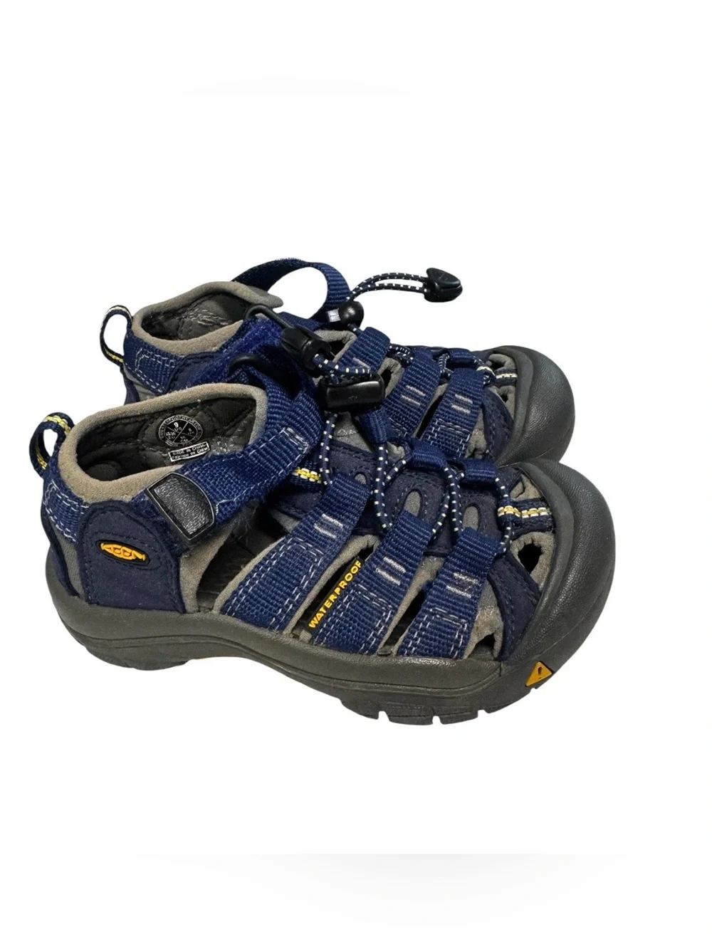 Keen Kids Newport H2  Navy and Gray Closed-Toe Sport Sandals Waterproof Size 9